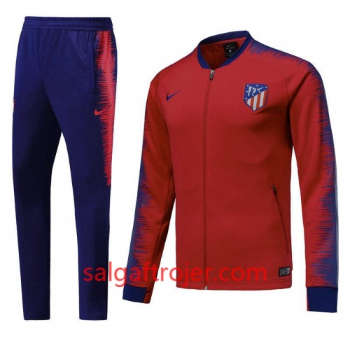 Atlético Madrid Træningsjakke Dragt Rød Blå 2018-2019 Atlético Madrid Træningsjakke Dragt Rød Blå 2018-2019
